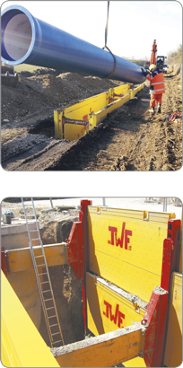 Trench shoring systems